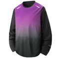 thumbnail image 2 of Men's Gradient Ombre Athletic T-Shirt,Long Sleeve Crew Neck Casual Clothes Quick-Dry Breathable Comfortable Fall Top Purple XL, 2 of 6