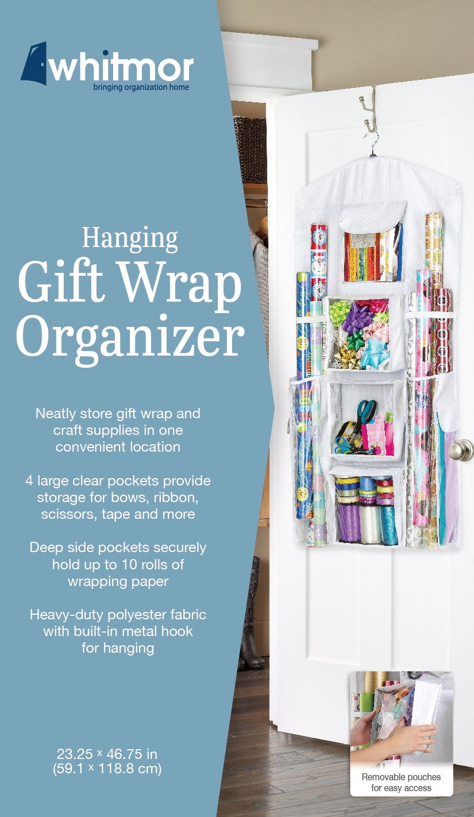 Whitmor Hanging Gift Wrap Storage Organizer photo 8