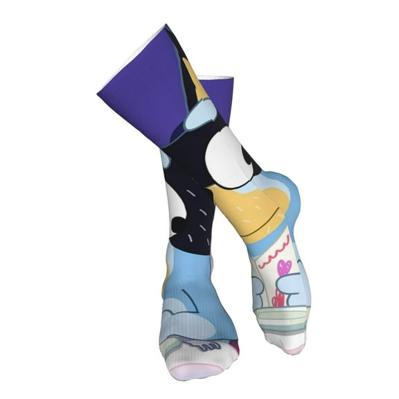 Sigee Bluey (76) Print 20in Socks for Men Women Gifts for Him Boyfriend Teenage Boys Stocking