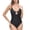 #0434-Black, variant on Womens Solid Color Two Piece Bikini Set Padded Wireless Stretchy Flattering Fit UV 50+ for Beach Pool Vacation Summer Outdoor Water Activities