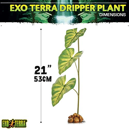 Exo Terra Large Terrarium Dripper Plant, Fake Reptile Decor 