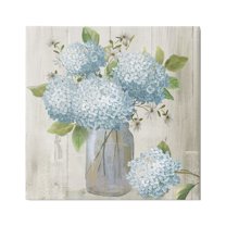 Stupell Industries Rustic Country Hydrangeas Botanical & Floral Painting Gallery Wrapped Canvas Art Print Wall Art, 30 x 30