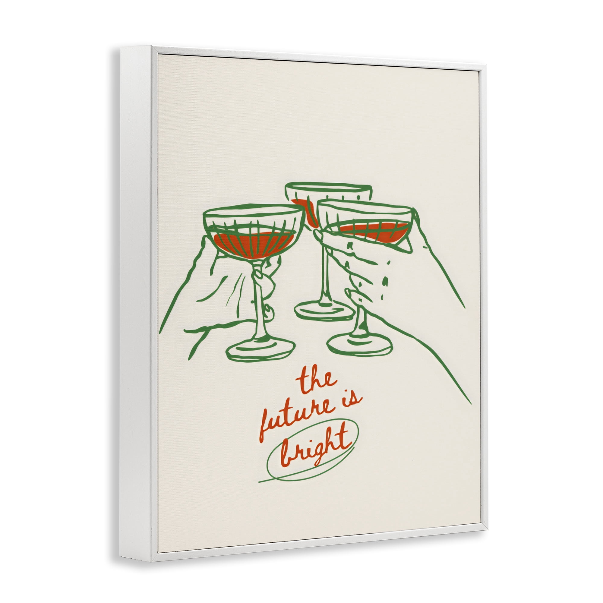 Stupell Industries The Future Is Bright Toast White Framed Giclee Art, design by The Prints Vibe