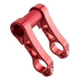 thumbnail image 1 of Extensor de manillar de bicicleta de aleación de aluminio con soporte de doble abrazadera. rojo, 1 of 8