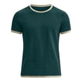 thumbnail image 4 of CUSTG Men Tshirts Textured T Shirt Soft Breathable Crew Neck Short Sleeve Tops For Casual Comfort And Everyday Wear Fashionable Solid Color Summer T-Shirts, 4 of 5