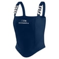 thumbnail image 2 of Women's WEAR by Erin Andrews x Gracie Hunt College Navy Seattle Seahawks Chain Link Corset Top, 2 of 5