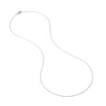 thumbnail image 3 of 18K White Gold 1.05mm Tight Cable Chain Necklace w/ Lobster Lock - Women, 3 of 4
