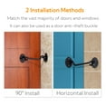 thumbnail image 4 of 4"Door Lock Latch，4Pcs Barn Door Lock Stainless Steel Gate Latch Hook and Eye Latch Shed Lock，For Window, Bedroom,Sliding Door,Wooden Fence,Garage Door (Black), 4 of 11