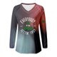 thumbnail image 3 of MHFRRA Camiseta de Manga Larga con Cuello En V y Estampado del Día de San Patricio Multicolor, 3 of 3