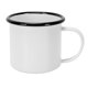 thumbnail image 1 of Taza de esmalte de 8 cm y 350 ml, ecológica, para agua espesa, ideal para café, vino y agua, color blanco., 1 of 14