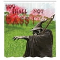 thumbnail image 3 of Ambesonne Mystic Shower Curtain, Bloody Evil Writing, 69"Wx75"L, Multicolor, 3 of 3