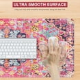 thumbnail image 3 of Desk Mat, Large Mouse Pad for Desk, Extended XXL Mousepad with Stitched Edges, Desk Pad Mat with Anti-Slip Base, Keyboard Pad Gaming Mouse Pad for Home Office, Boho Fuchsia, 3 of 6