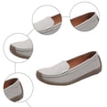 thumbnail image 7 of Penny Loafers for Women Thick Soft Sole Nonslip Driving Shoes Comfortable Casual Slip on Walking Shoes Moccasins Gray Size 9, 7 of 7