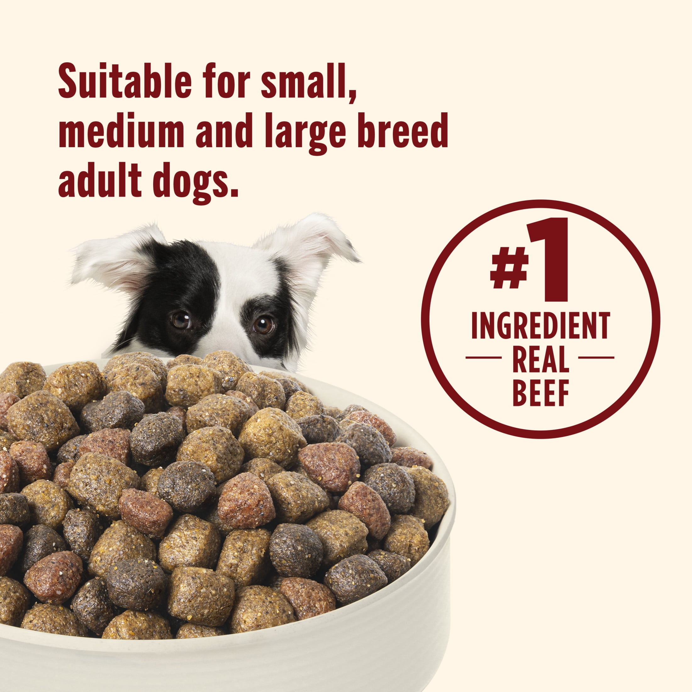 Nutrish Real Beef, Pea & Brown Rice Recipe Whole Health Blend Dry Dog Food, 14 lb. Bag (Rachael Ray)
