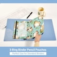 thumbnail image 5 of 2 Pack Pencil Pouch for 3 Ring Binder Smooth Zipper Folders with Pockets Clear Window Pencil Case Cute Capybara and Leaf, 5 of 6