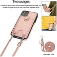 thumbnail image 6 of PU Leather Wallet Case for iPhone 11 Necklace Lanyard Case Cover with Card Holder Adjustable Detachable Anti-Lost Neck Strap for Apple iPhone 11 6.1",Pink, 6 of 9