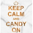 thumbnail image 2 of Keep Calm and Candy On Halloween Unisex Plus Fleece Graphic Sweatshirt Brisco Brands 3X, 2 of 5