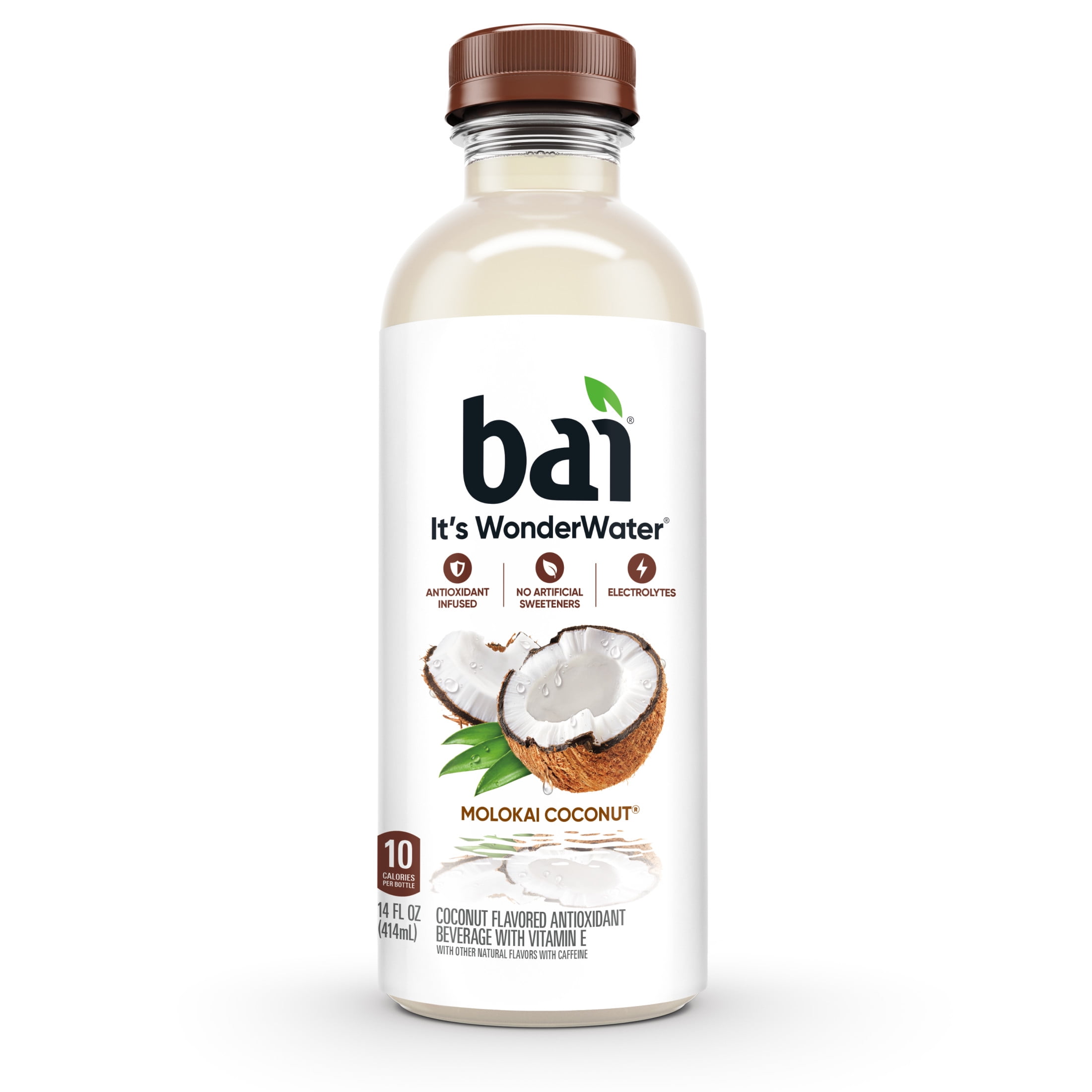 Bai Molokai Coconut Antioxidant Infused Water Beverage, 14 fl oz, 6 Pack Bottles