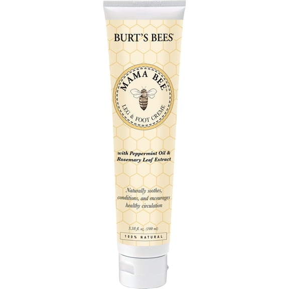Burt's Bees Mama Bee Leg & Foot Cream with Peppermint Oil, 3.38 oz Tube