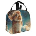 thumbnail image 2 of Easygdp Starry Sky Cloud Cute Rabbit Bolsa Térmica Premium - Tela Oxford Impermeable, Gran Capacidad, Bolsillo Frontal, Unisex para Trabajo, Escuela, Actividades al Aire Libre y Picnics, 2 of 8