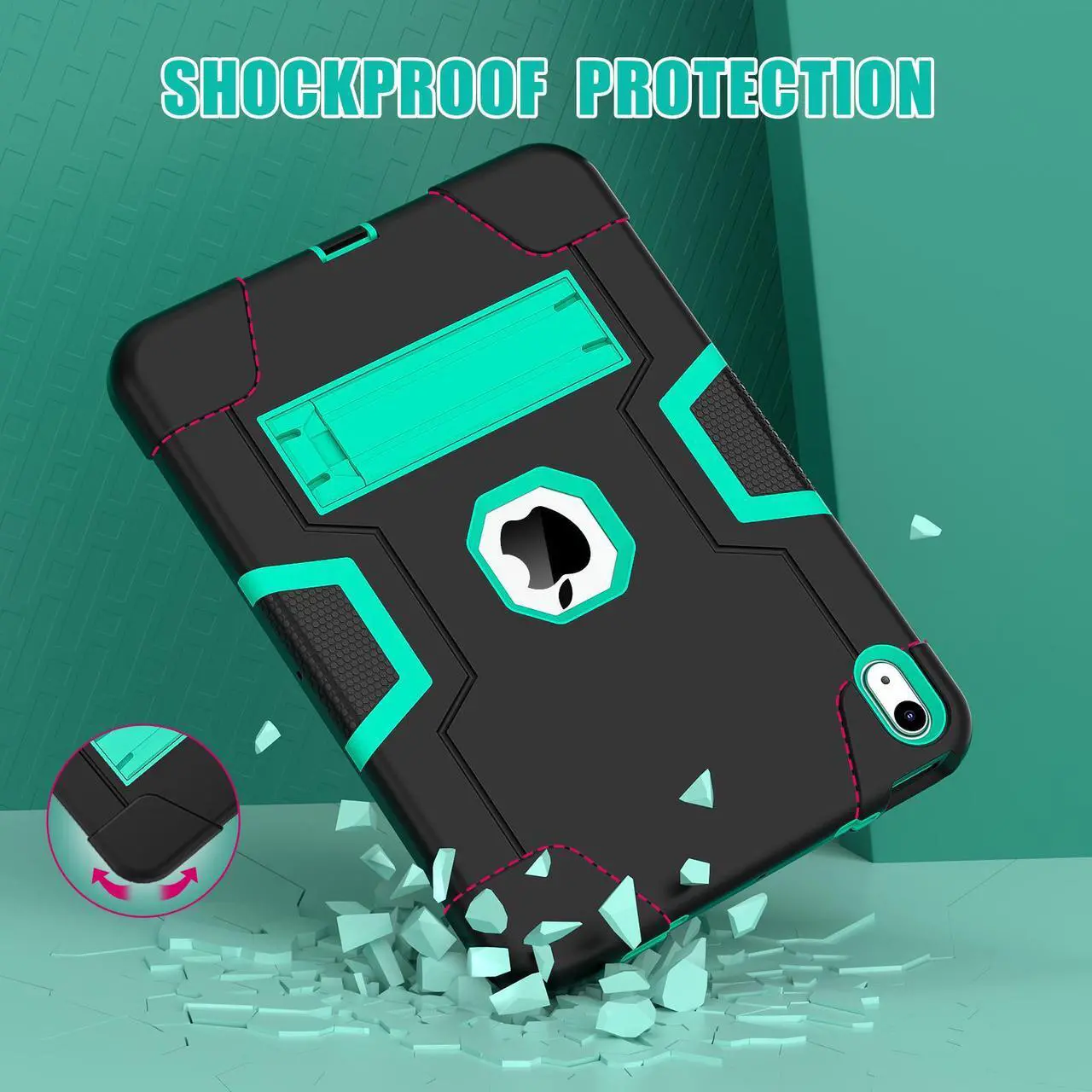 Case for iPad 11 inch (A16) 2025 / 10th Generation 10.9 inch 2022, iPad 11th / 10th Case with Pencil Holder Heavy Duty Rugged Protective Cover with Kickstand Stylus Pen