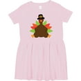 thumbnail image 3 of Inktastic Thanksgiving Pilgrim Turkey Girls Toddler Dress, 3 of 5