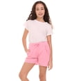 thumbnail image 2 of Pink Angel Girls’ 3-Pack Eyelet Trim Pull-On Shorts with Pockets – Cotton Blend, Assorted Colors, Machine Washable, Summer Casual Bottoms, 2 of 9