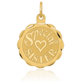 thumbnail image 3 of 14K Solid Yellow Gold Special Sister Necklace Chain Pendant Charm, 3 of 8
