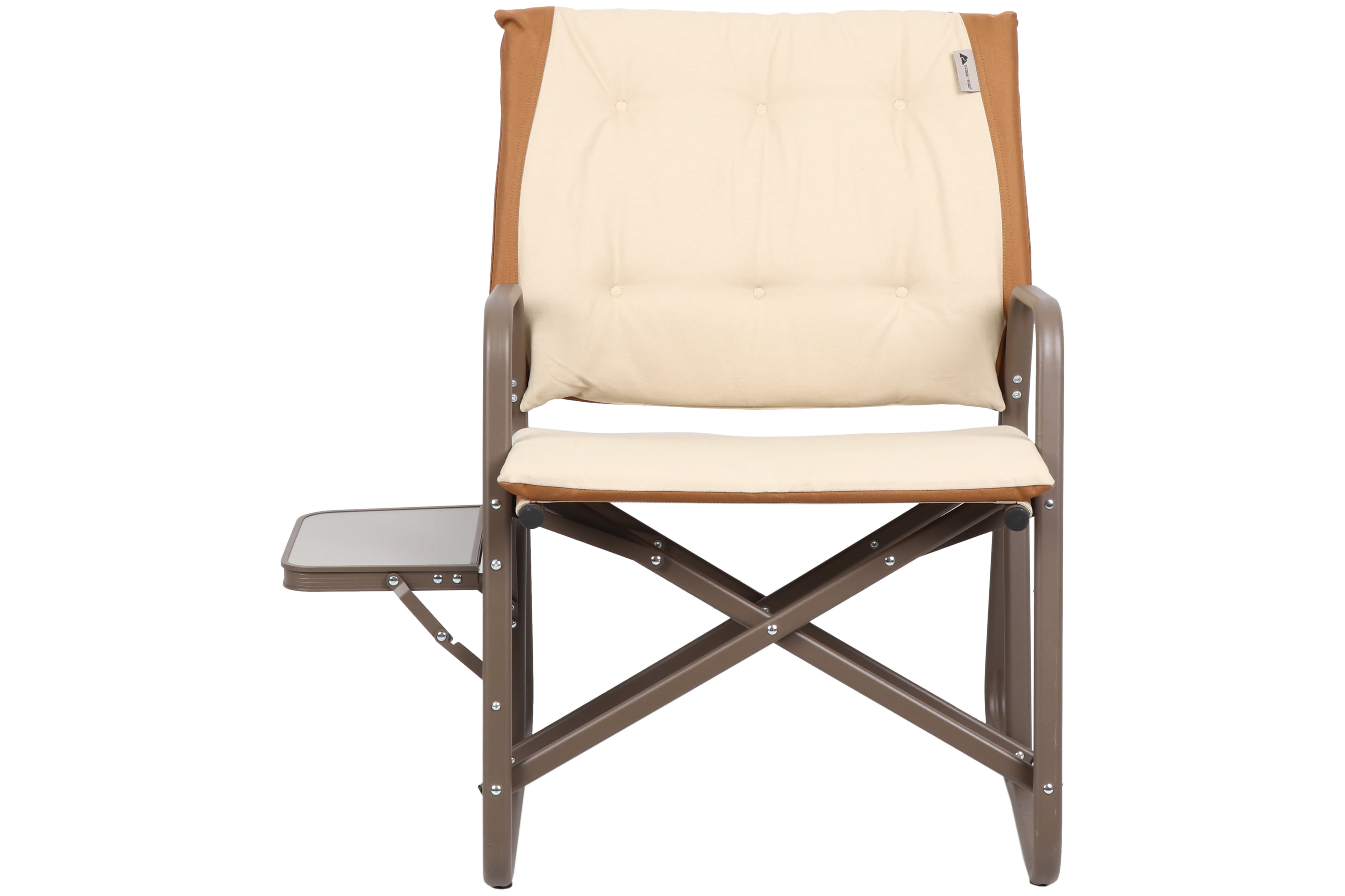 Ozark Trail Director Chair with Side Table, Beige