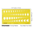 thumbnail image 2 of Traceease Square/Pear/Trillion Gemstone Guide Drafting Tools Jewellery Designing Stencils Jewelry Templates, 2 of 5