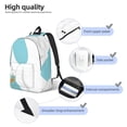 thumbnail image 3 of Disketp Three White Geese print Canvas Backpack Lightweight Travel Daypack Student Rucksack Laptop Backpack-Medium, 3 of 5