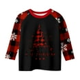 thumbnail image 4 of gcong Christmas Shirts for Girls Xmas Tree Print Raglan Long Sleeve Loose Shirts Crew Neck Tops Baggy Snowflake Blouse Size 3-12 Years, 4 of 5