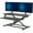 Black, variant on VIVO Black Height Adjustable 32" Standing Desk Monitor Riser, Sit Stand Tabletop