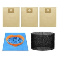 20-1200A Foam Filter , 20-1100N Cloth Filter & Clamp,25-1230 High-Efficiency Disposable Bag 3-Pack,Compatible with Hyper Tough 3 Gallon Vacuum (AT18203P-3B)