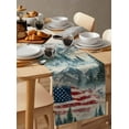 thumbnail image 6 of 4th of July Table Runner Cotton Linen 36 Inch Holiday Dresser Scarves, American Flag Forest Independence Day Tablerunner for Kitchen Coffee Dining Bedroom Living Room Dinner Scarf Décor 13''x36'', 6 of 9