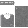 thumbnail image 2 of Homore Bathroom Rugs Sets, Luxury Bath Mat Set Anti-Slip Chenille Bath Rug and U-Shaped Toilet Mat Gray, 2 of 8