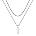 thumbnail image 2 of Collar Cruzado YONGSHENG Colgante de Acero Inoxidable 18 pulgadas, 2 of 3