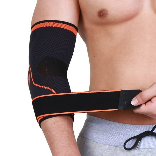 Codera deportiva con correa de presión, unisex, para levantamiento de pesas, fitness, baloncesto, codera de tenista transpirable y ajustable a presión