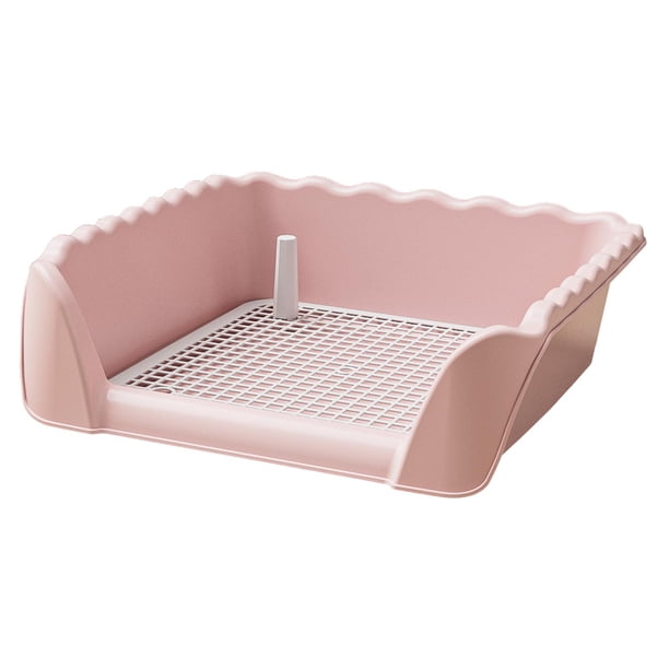 Bandeja de entrenamiento para orinar para perros, desmontable, fácil de limpiar. Rosa