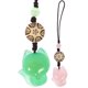 thumbnail image 1 of 2 PCS Agate Jade Pendants Pendantes de decoración de teléfonos móviles Foxes (verde, rosa), 1 of 8