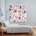 thumbnail image 5 of Curtains 84 Inches Long 2 Panels, Pink Flowers Grommets Window Treatment Curtain, Simple Romantic Botanical Floral Leaves Thermal Curtains Drapes for Living Room/Bathroom, 5 of 9