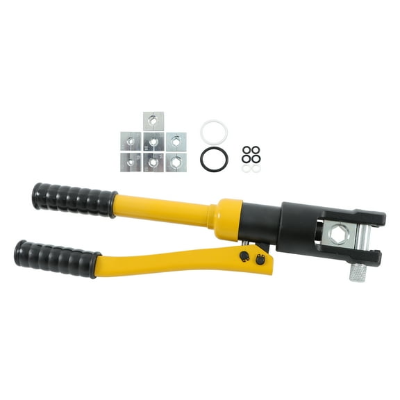 findmall 8MT Hydraulic Wire Cable Lug Terminal Crimper Crimping Tool W/8 Dies 8AWG-250MCM