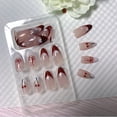 thumbnail image 3 of Press on Nails Blruyci Almond Medium Red French 24 unidades, 3 of 7
