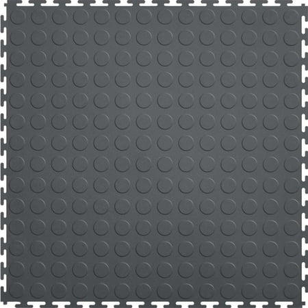 ITtile Dark Grey Coin Top 20.5-in x 0.25-in Interlocking Tiles (Case 8)