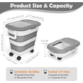 thumbnail image 2 of Flantor 25lbs Collapsible Airtight Dog and Cat Food Storage Container with Food Scoop/1.9L Dry Food Storage Container Gray, 2 of 8