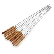 Visland 10/12 Pcs Outdoor Picnic BBQ Barbecue Skewers Roast Stick Stainless Steel Needle