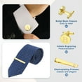 thumbnail image 3 of Uxcell Gemelos, Clip de Corbata Inicial y Juego de Gemelos para Hombres Clásico de Cobre, Letra B (Tono Dorado), 3 of 6