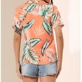thumbnail image 4 of Blusa de manga corta con cuello en V y estampado informal para mujer a la moda OAVQHLG3B Store  lin121212, 4 of 4
