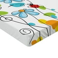 thumbnail image 2 of Ambesonne Cartoon Fitted Sheet 2 Pcs Set, Ladybugs Flowers, Twin, Multicolor, 2 of 3