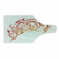 thumbnail image 1 of Smoke Cutting Board, Tribal Tattoo Inspired Abstract Fire Flames and Smoke Ornament, Decorative Tempered Glass Cutting and Serving Board, in 3 Sizes, by Ambesonne, 1 of 2